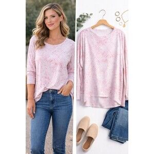 Lululemon Back in Action Long Sleeve Top Tunic Size 8 Cirrus Pink Peony